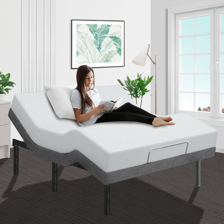 Alwyn Home Nikomedes Massaging Adjustable Zero Gravity Queen Bed with